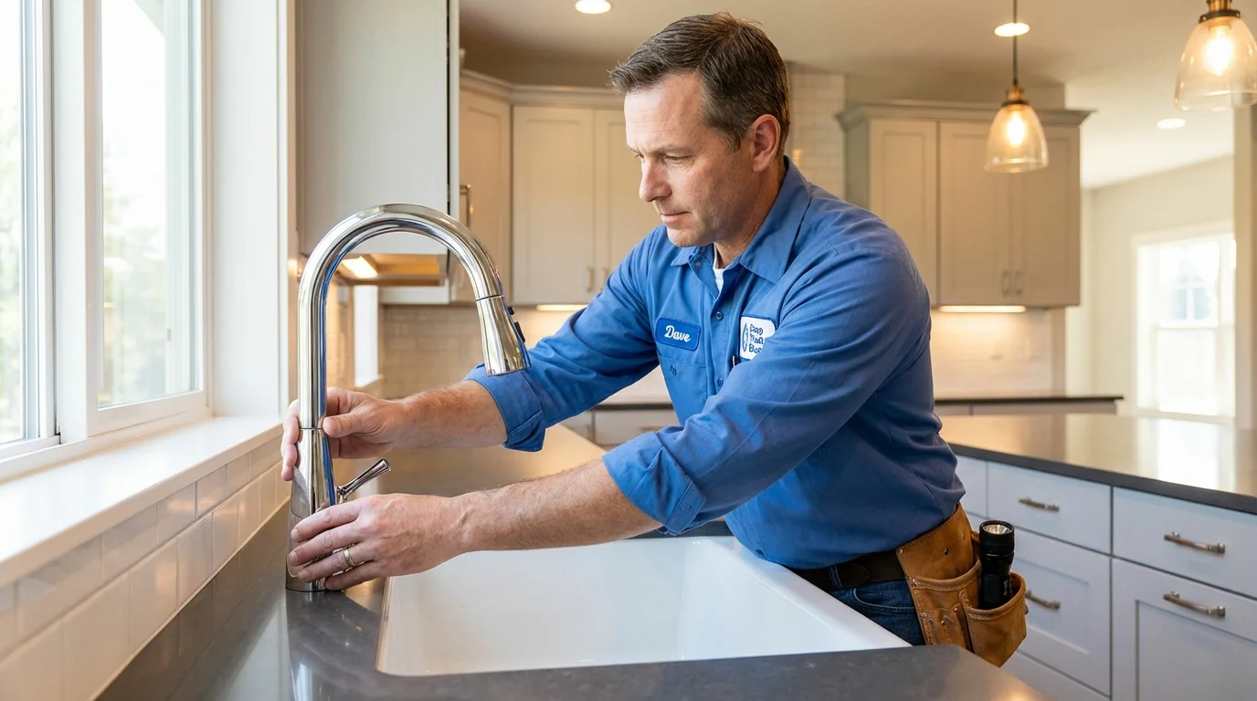 Kitchen faucet installation by Johns Plumbing LLC in Plant City