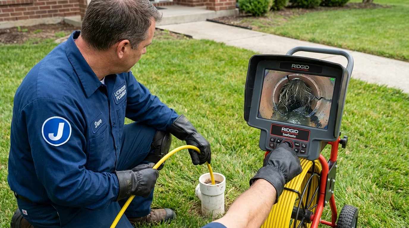 Sewer camera inspection being performed by Johns Plumbing LLC in Plant City